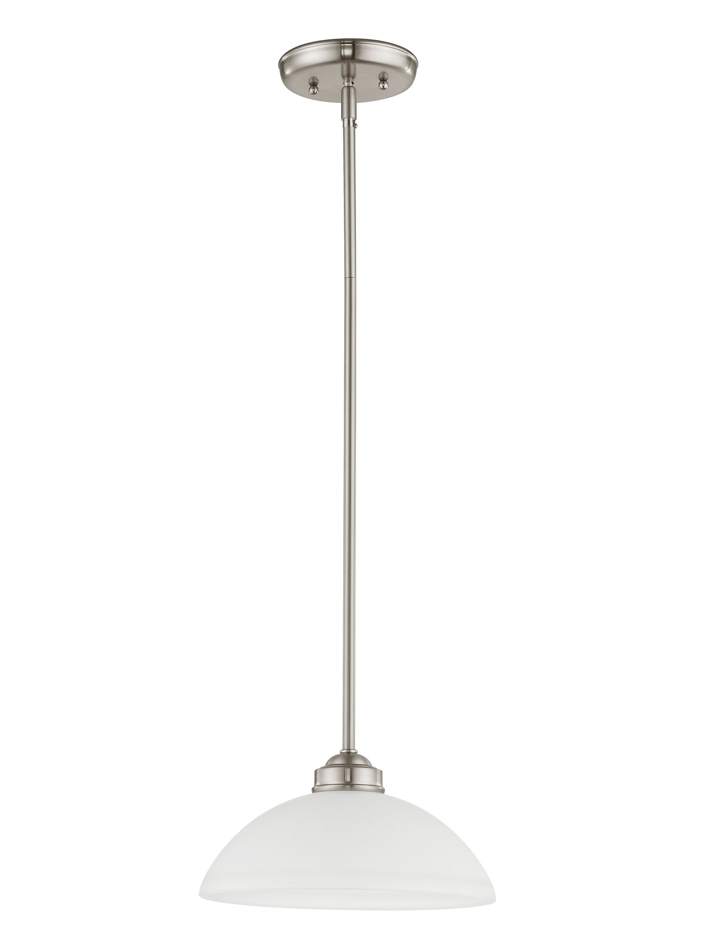 1 Light Brushed Nickel Pendant Pendant Livex