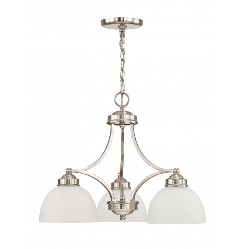 3 Light Brushed Nickel Chandelier Chandelier Livex