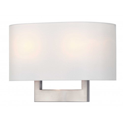 2 Light Brushed Nickel ADA Wall Sconce Wall Sconce Livex