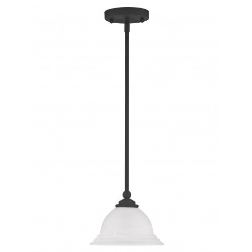 1 Light Black Single Pendant Pendant Livex