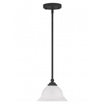 1 Light Black Single Pendant Pendant Livex