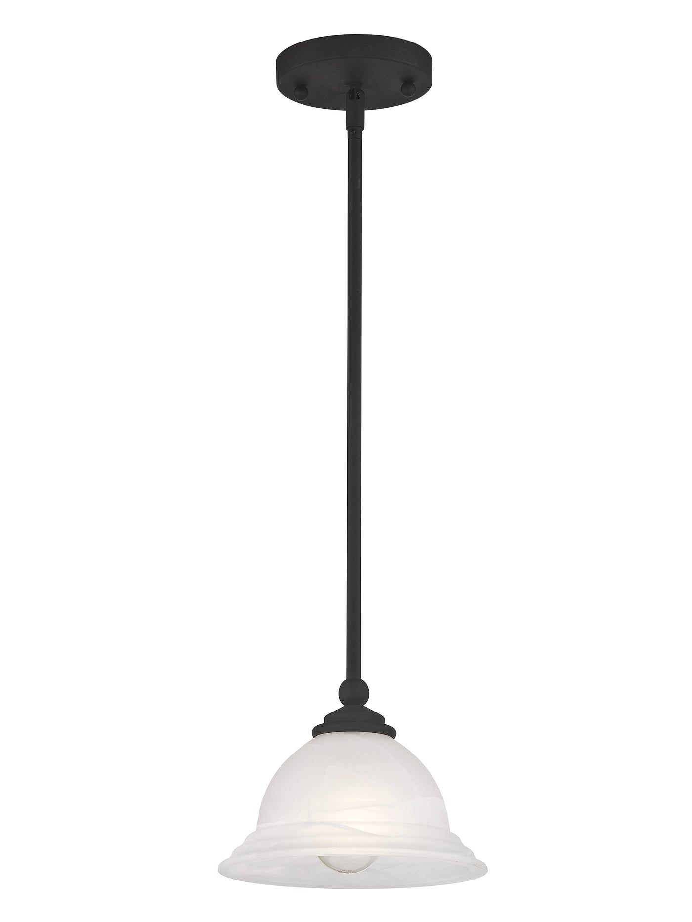 1 Light Black Single Pendant Pendant Livex