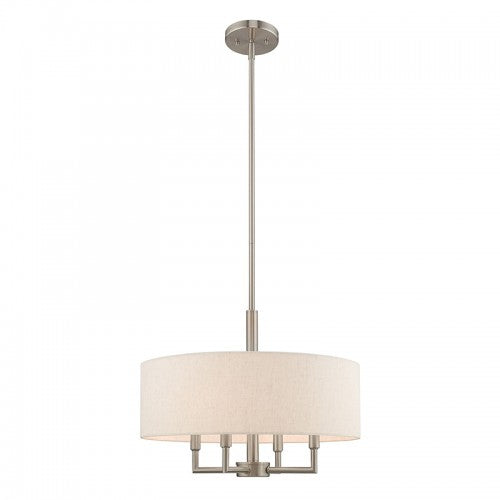 4 Light Brushed Nickel Pendant Chandelier Chandelier Livex