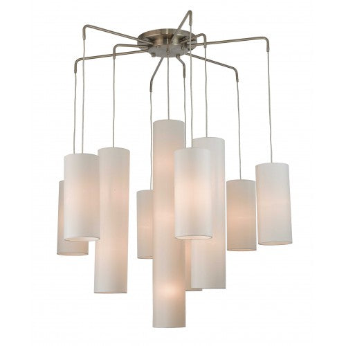 9 Light Brushed Nickel Foyer Chandelier Chandelier Livex