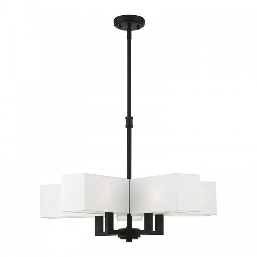 5 Light Black Chandelier Chandelier Livex