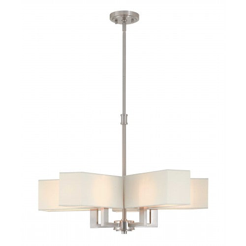 5 Light Brushed Nickel Chandelier Chandelier Livex