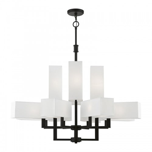 12 Light Black Extra Large Foyer Chandelier Chandelier Livex