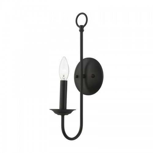 1 Light Black Single Sconce Wall Sconce Livex