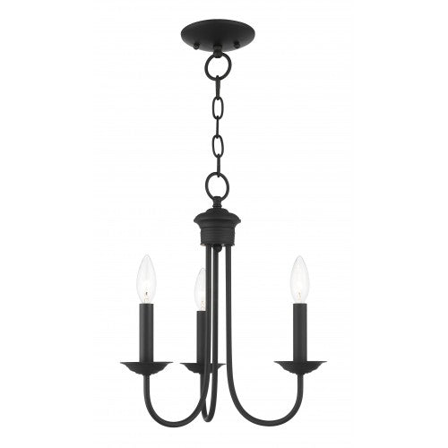 3 Light Black Chandelier Chandelier Livex