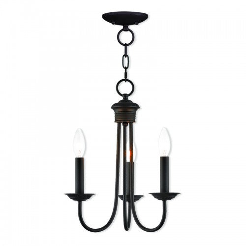 3 Light Bronze Chandelier Chandelier Livex