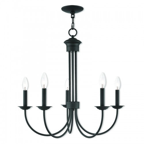 5 Light Bronze Chandelier Chandelier Livex