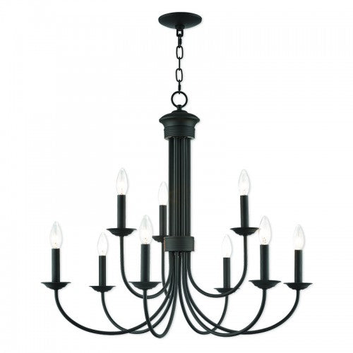 9 Light Bronze Chandelier Chandelier Livex