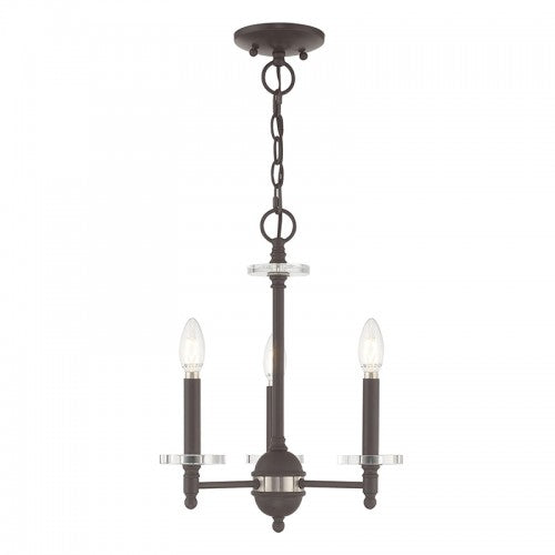 3 Light Bronze Chandelier Chandelier Livex