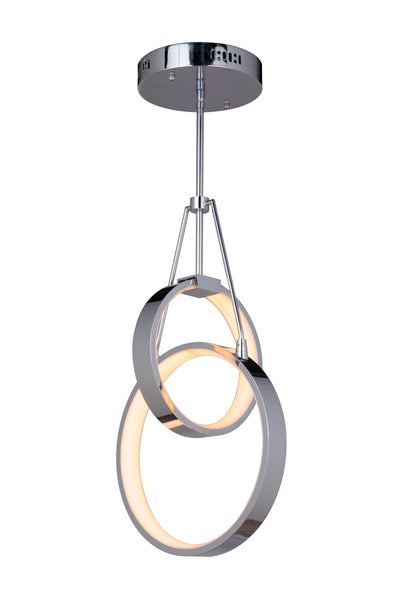 Anillo 2 Ring LED Pendant in Chrome Pendant Craftmade