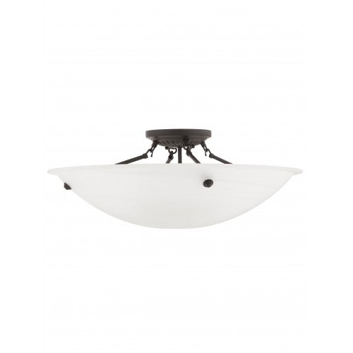 4 Light Bronze Ceiling Mount Semi Flush Livex