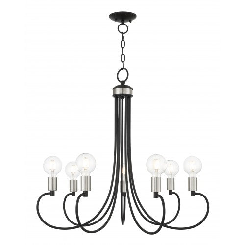 7 Light Black Chandelier Chandelier Livex