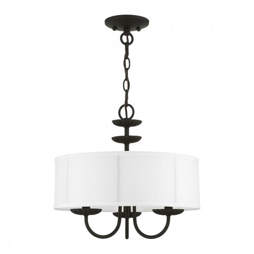 3 Light Black Pendant Chandelier Chandelier Livex