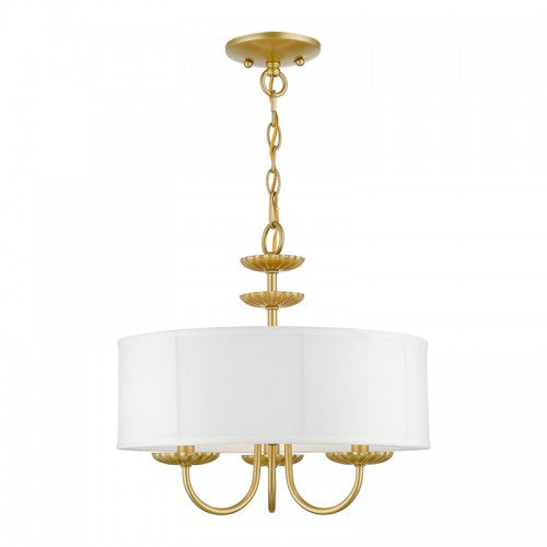 3 Light Soft Gold Pendant Chandelier Chandelier Livex