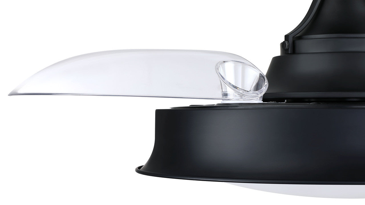 42" Union in Flat Black w/ Clear Acrylic Blades