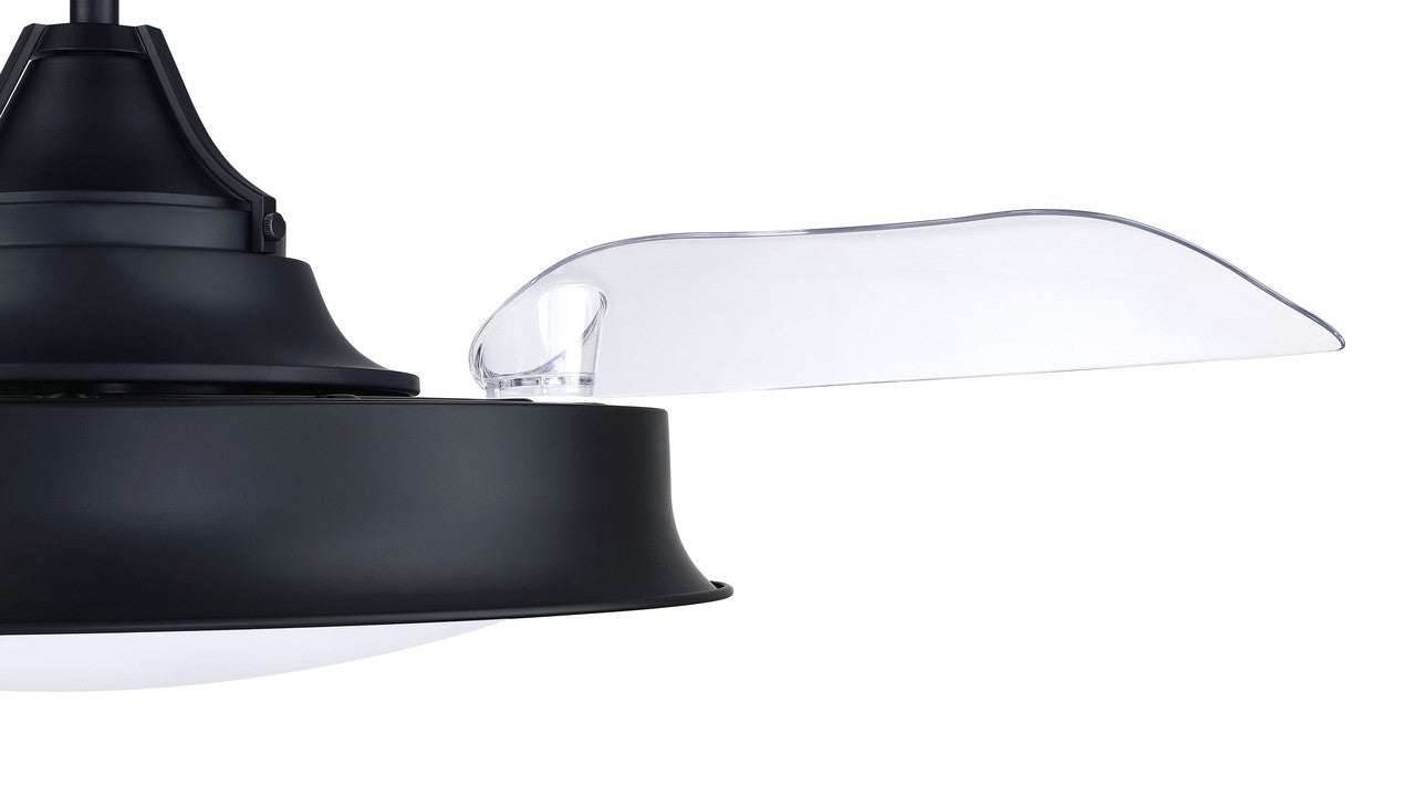 42" Union in Flat Black w/ Clear Acrylic Blades