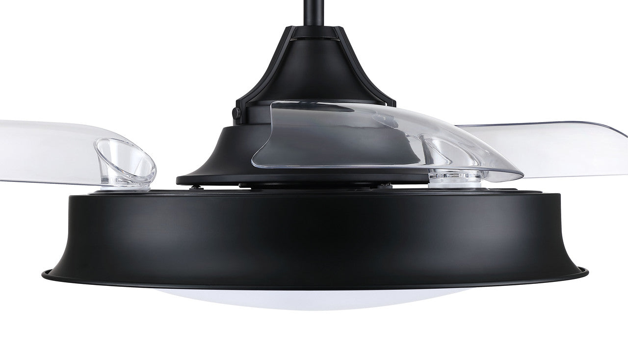 42" Union in Flat Black w/ Clear Acrylic Blades