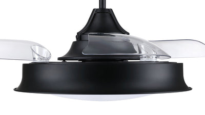 42" Union in Flat Black w/ Clear Acrylic Blades