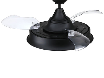 42" Union in Flat Black w/ Clear Acrylic Blades