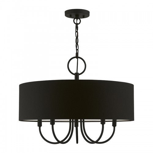 5 Light Black Pendant Chandelier Chandelier Livex