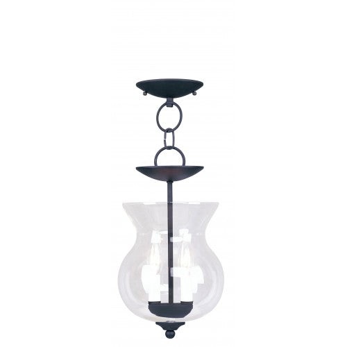 2 Light Black Chain Hang/Ceiling Mount Pendant Livex