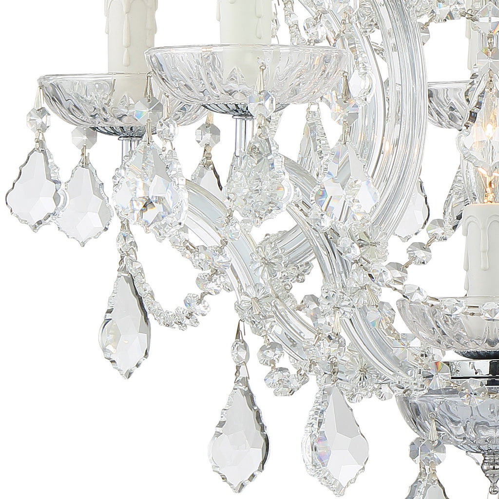 Maria Theresa 6 Light Hand Cut Crystal Polished Chrome Chandelier Chandelier Crystorama