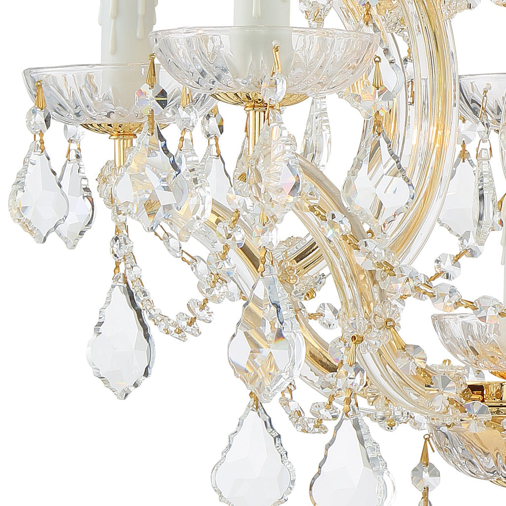 Maria Theresa 6 Light Hand Cut Crystal Gold Chandelier Chandelier Crystorama