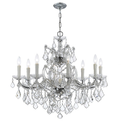 Maria Theresa 9 Light Spectra Crystal Polished Chrome Chandelier Chandelier Crystorama