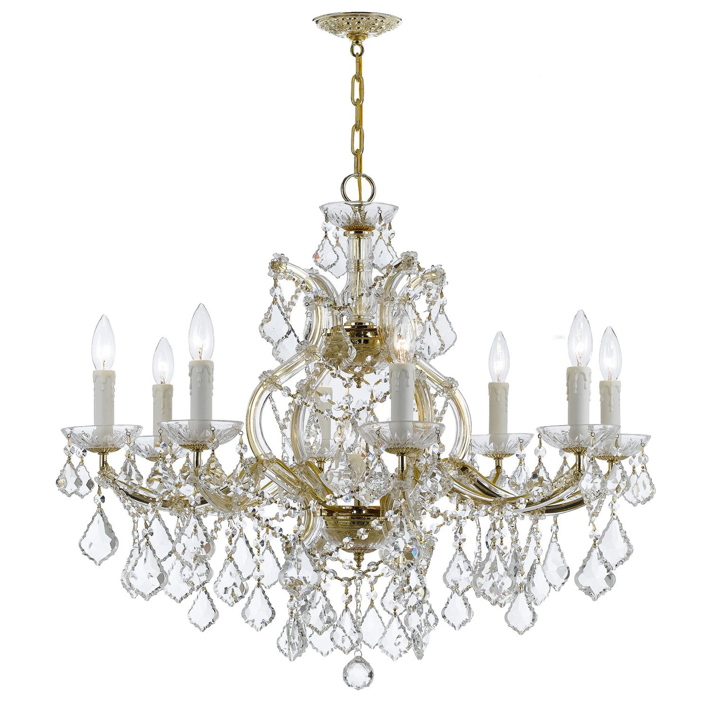 Maria Theresa 9 Light Spectra Crystal Gold Chandelier Chandelier Crystorama