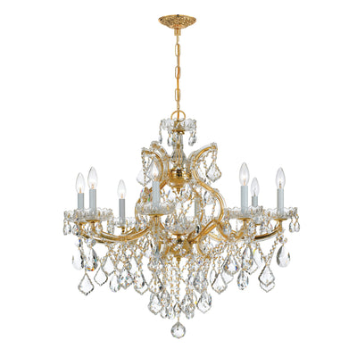 Maria Theresa 9 Light Spectra Crystal Gold Chandelier Chandelier Crystorama