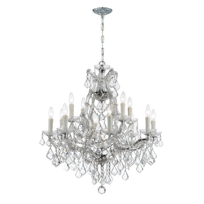 Maria Theresa 13 Light Hand Cut Crystal Polished Chrome Chandelier Chandelier Crystorama