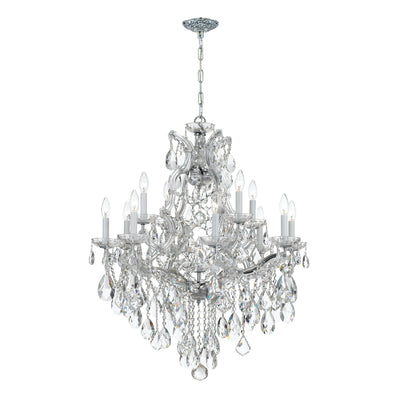 Maria Theresa 13 Light Hand Cut Crystal Polished Chrome Chandelier Chandelier Crystorama