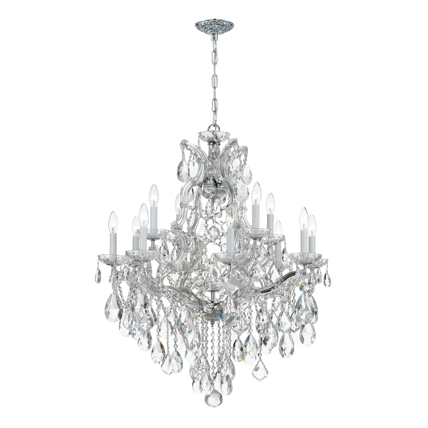 Maria Theresa 13 Light Swarovski Strass Crystal Polished Chrome Chandelier Chandelier Crystorama