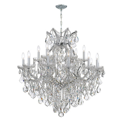 Maria Theresa 19 Light Hand Cut Crystal Polished Chrome Chandelier Chandelier Crystorama