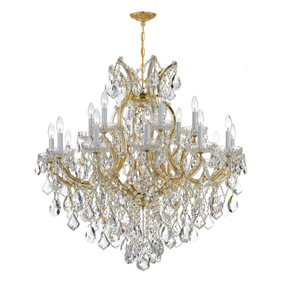 Maria Theresa 19 Light Hand Cut Crystal Gold Chandelier Chandelier Crystorama