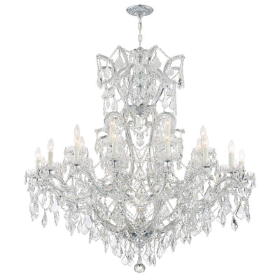 Maria Theresa 25 Light Hand Cut Crystal Polished Chrome Chandelier Chandelier Crystorama