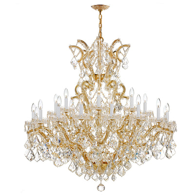 Maria Theresa 25 Light Hand Cut Crystal Gold Chandelier Chandelier Crystorama