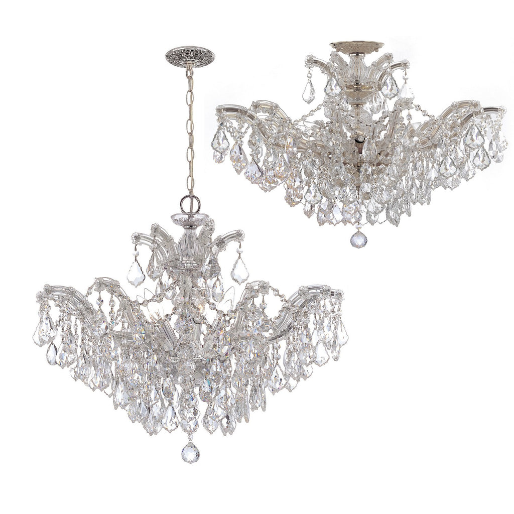 Maria Theresa 6 Light Spectra Crystal Polished Chrome Chandelier Chandelier Crystorama