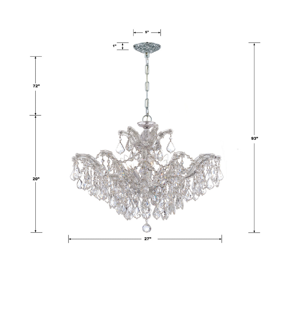 Maria Theresa 6 Light Swarovski Strass Crystal Polished Chrome Chandelier Chandelier Crystorama