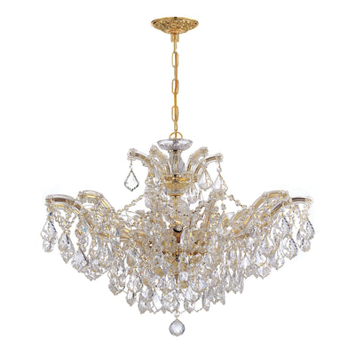 Maria Theresa 6 Light Hand Cut Crystal Gold Chandelier Chandelier Crystorama