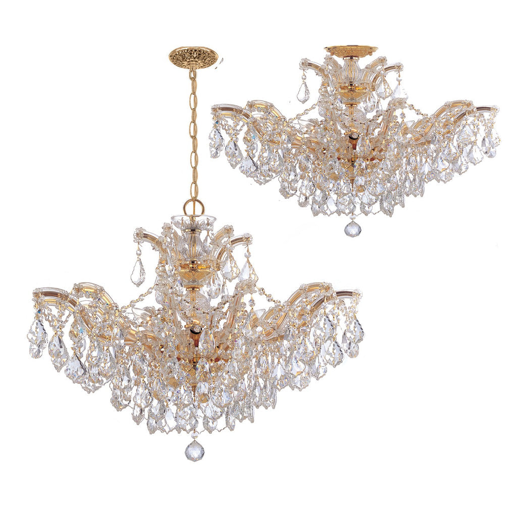 Maria Theresa 6 Light Hand Cut Crystal Gold Chandelier Chandelier Crystorama