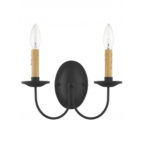 2 Light Black Wall Sconce Wall Sconce Livex