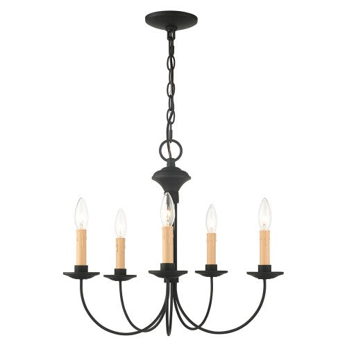 5 Light Black Chandelier Chandelier Livex