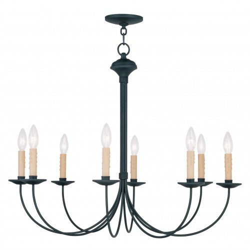 8 Light Black Chandelier Chandelier Livex