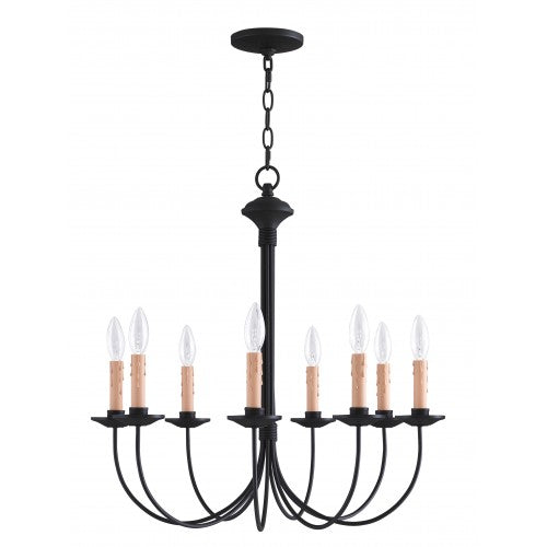 8 Light Black Chandelier Chandelier Livex
