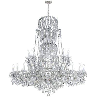 Maria Theresa 37 Light Hand Cut Crystal Polished Chrome Chandelier Chandelier Crystorama